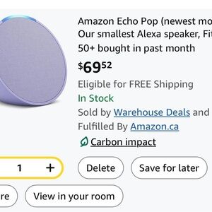 Amazon Echo Pop Speaker - Lavender